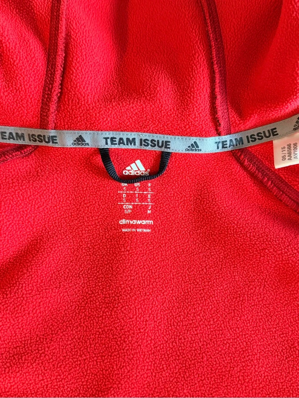 adidas Men's Red Hooded Sweatshirt Pullover